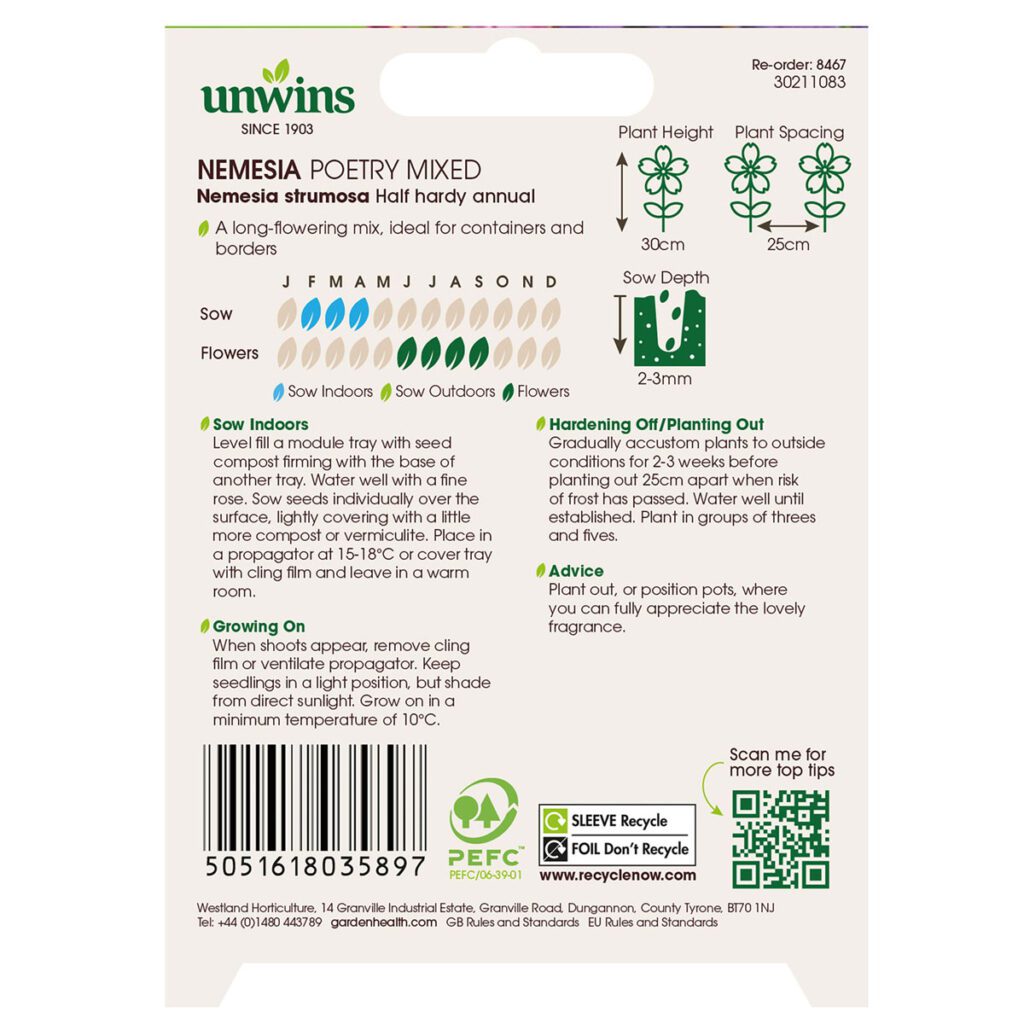 Unwins Nemesia Poetry Mixed Seeds 5051618035897 2